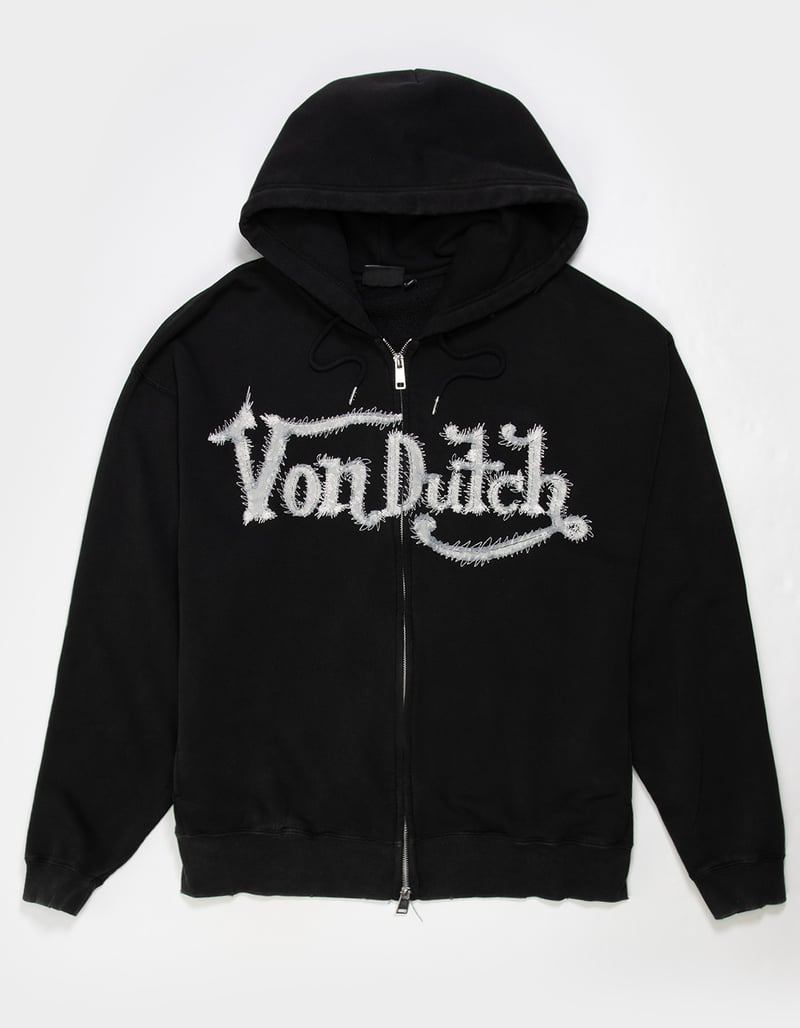 VON DUTCH Patch Mens Zip-Up Hoodie image number 1