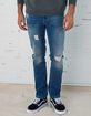 RSQ Mens Slim Medium Vintage Flex Ripped Jeans image number 2