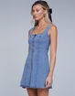 RSQ Womens Zip Front Denim Dress image number 4