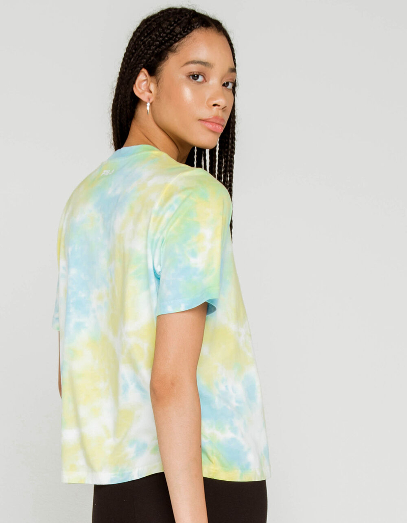 FILA Hannah Womens Blue & Yellow Tie Dye Tee image number 2