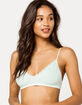 FULL TILT Thermal Lace Trim Mint Bralette image number 1