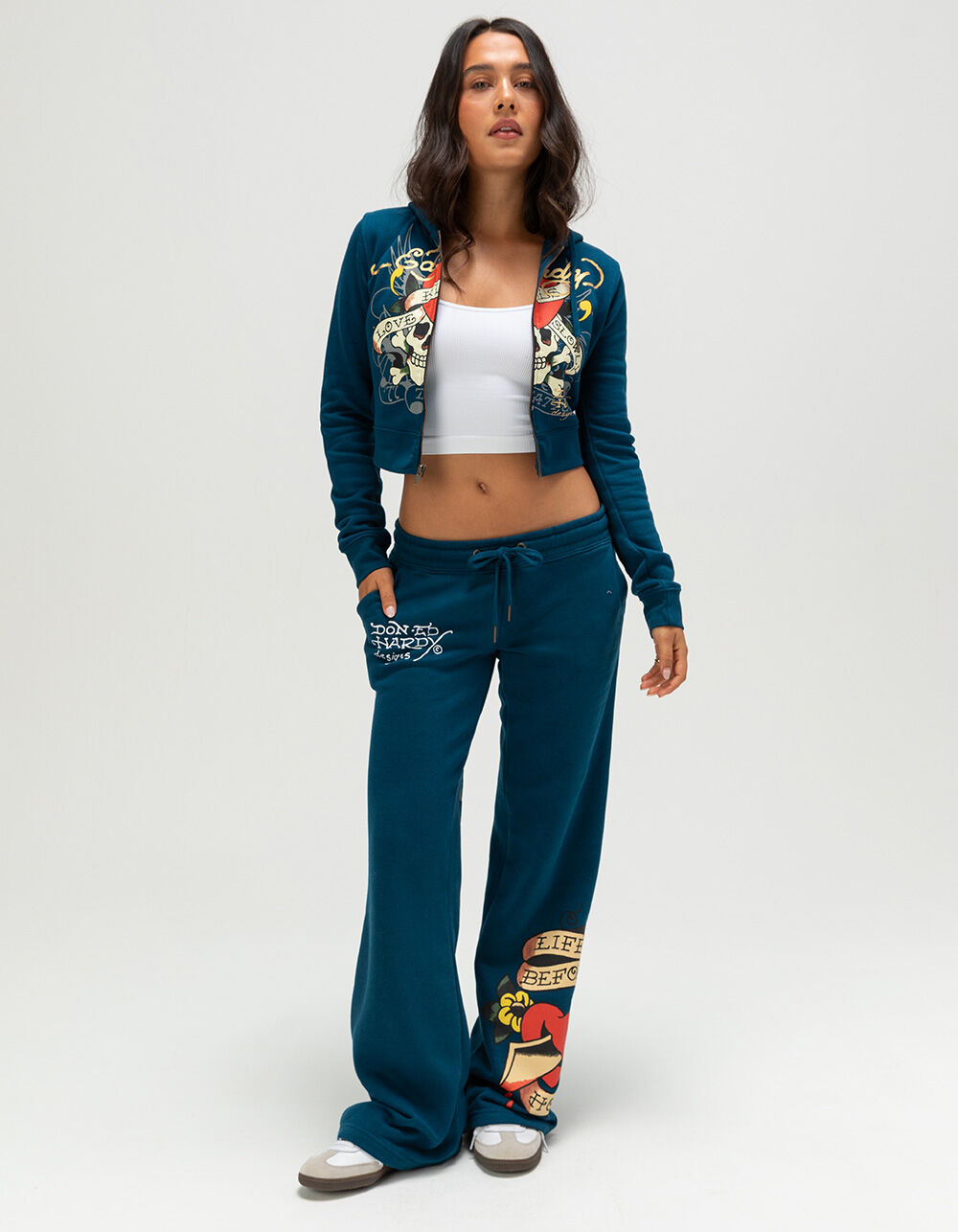 ED HARDY Love Kills Slow Womens Sweatpants - NAVY | Tillys