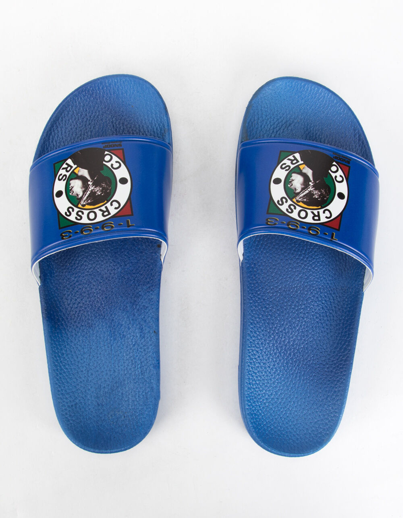 CROSS COLOURS Snoop Dogg Mens Blue Slide Sandals image number 4