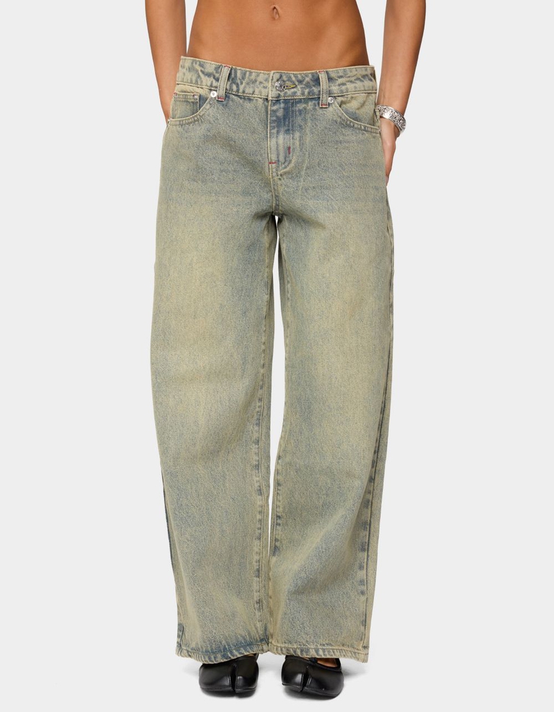 EDIKTED Petite Ace Relaxed Jeans image number 0