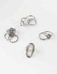 FULL TILT 9 Piece White Stone Ring Set image number 1