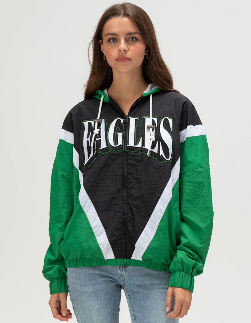 WEAR BY ERIN ANDREWS Philadelphia Eagles Womens Windbreaker Jacket image number 0