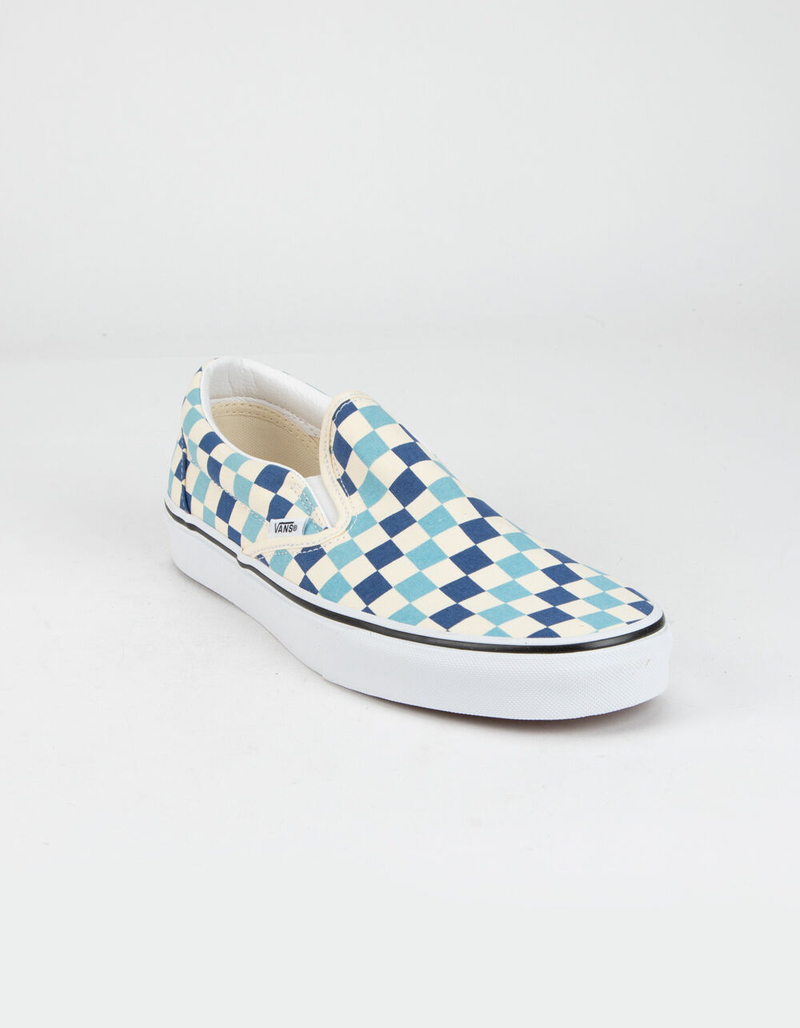 VANS Checkerboard Classic Slip-On Blue Topaz Shoes image number 1