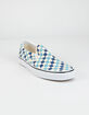 VANS Checkerboard Classic Slip-On Blue Topaz Shoes image number 2