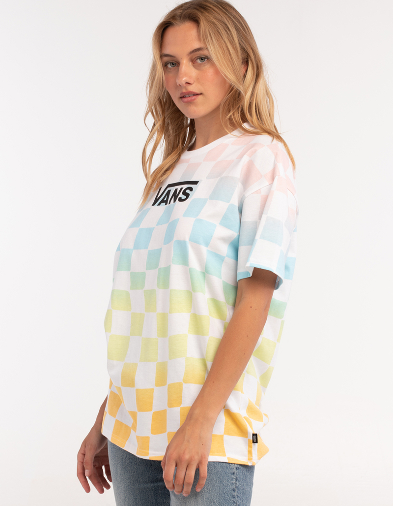 VANS Wavy Check Womens Oversized Tee image number 1
