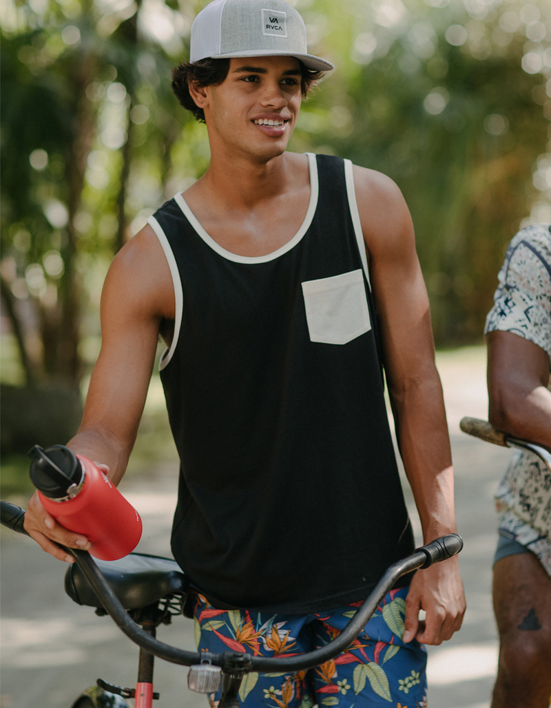 BLUE CROWN Mens Solid Pocket Tank Top image number 0