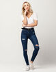 RSQ Manhattan High Rise Womens Ripped Skinny Jeans image number 2