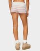 EDIKTED Saphi Striped Foldover Knit Shorts image number 3