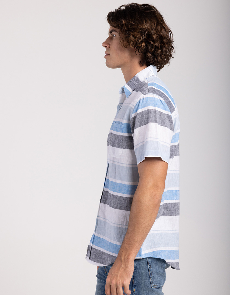 RSQ Mens Multi Stripe Button Up Shirt image number 3