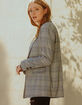 WEST OF MELROSE Womens Plaid Blazer image number 1