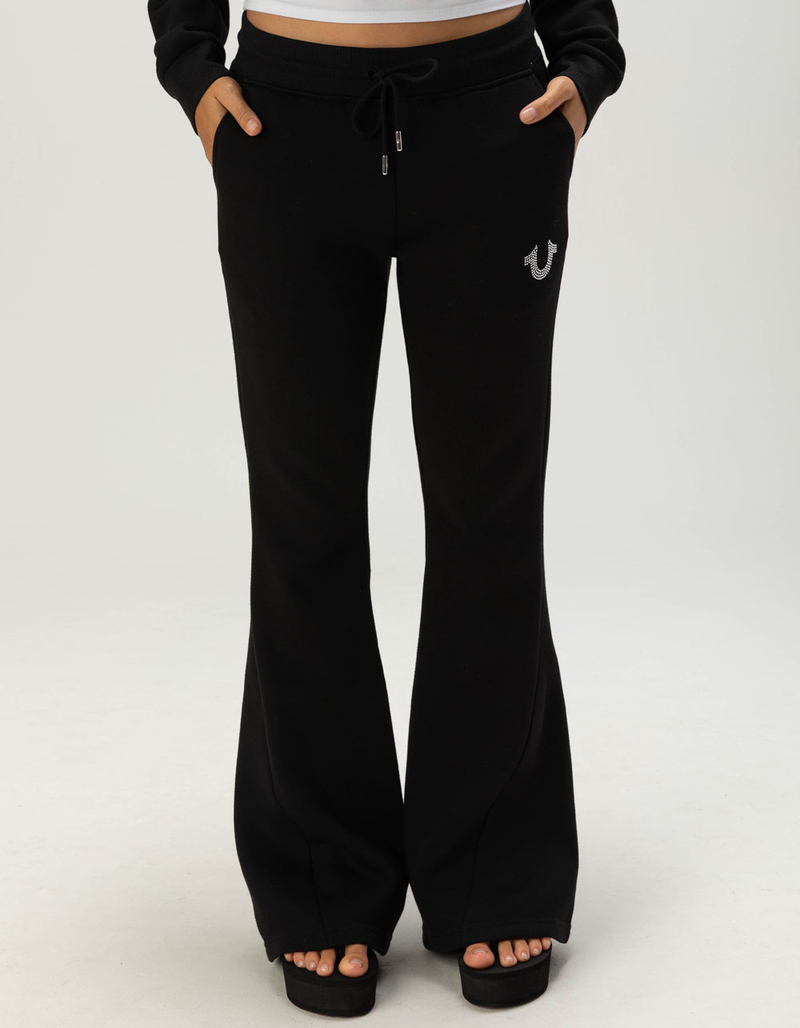 TRUE RELIGION Crystal Womens Mid Rise Flare Sweatpants image number 1