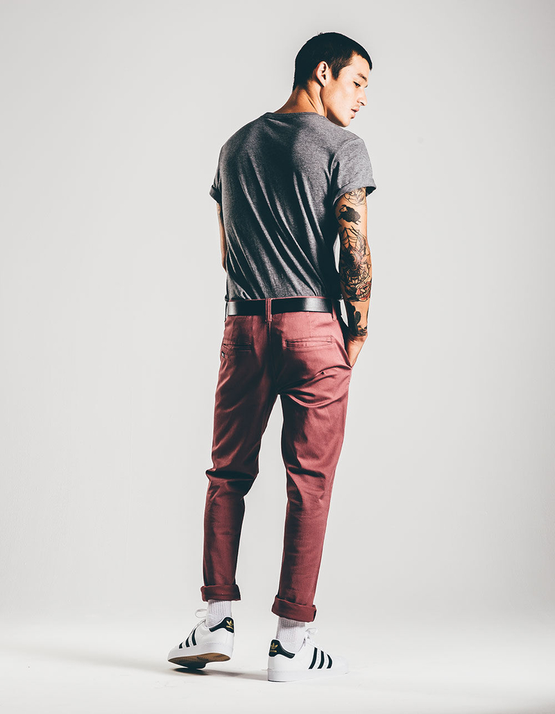 RSQ London Mens Skinny Stretch Chino Pants image number 1