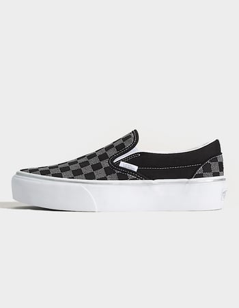 VANS Classic Slip-On Checkerboard Womens Platform Shoes Primary Image
