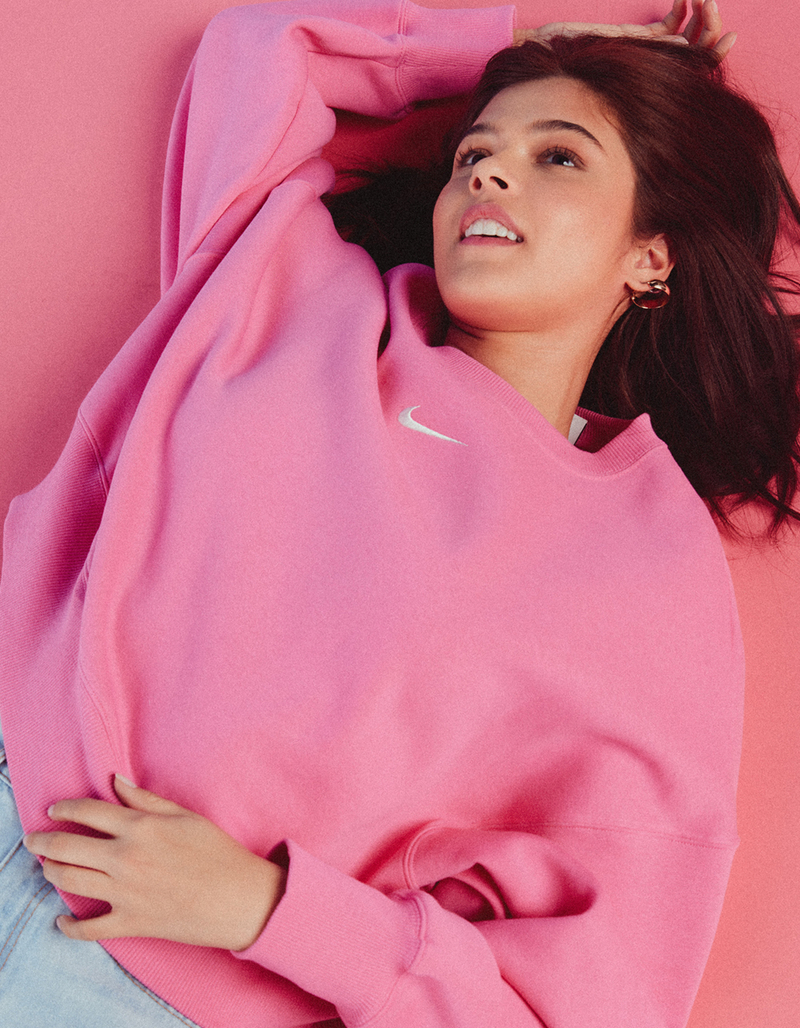 NIKE Sportswear Phoenix Womens Oversized Crop Crewneck Sweatshirt image number 6