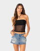 EDIKTED Celestia Sheer Mesh Womens Tube Top image number 1