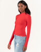 FULL TILT Essentials Womens Mock Neck Top image number 2