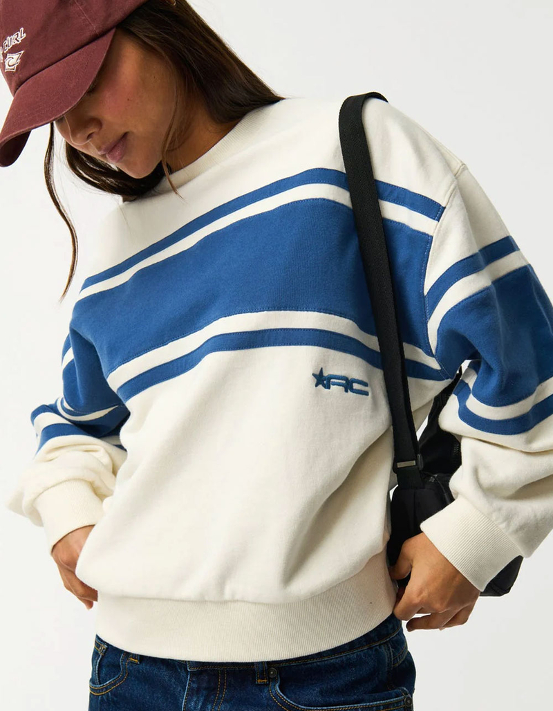 RIP CURL Archive Script Panel Womens Oversized Crewneck Sweatshirt image number 1
