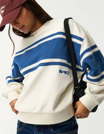 RIP CURL Archive Script Panel Womens Oversized Crewneck Sweatshirt Alternative Image
