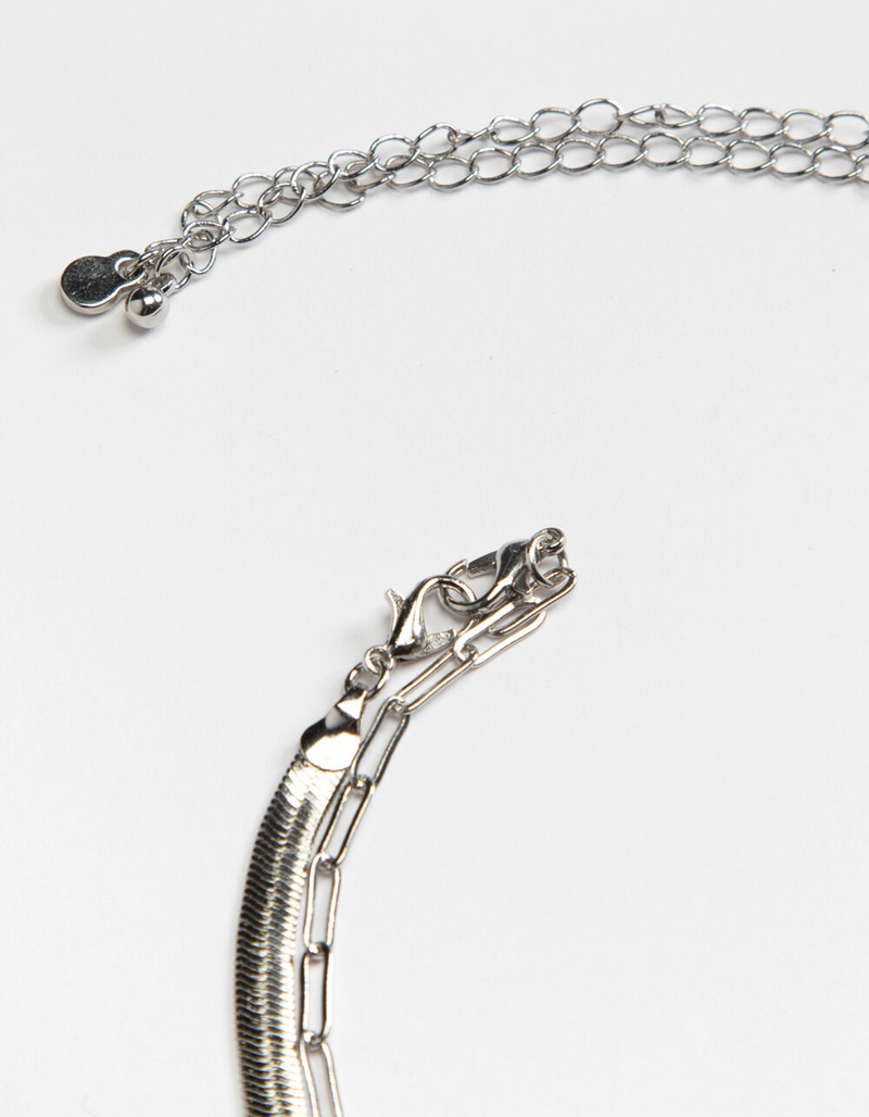 FULL TILT Layered Rhinestone Serpent Necklace image number 2