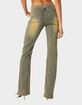EDIKTED Maris Low Rise Washed Flared Jeans image number 4