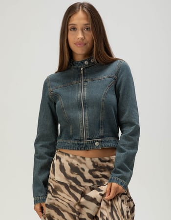 WEST OF MELROSE Womens Denim Jacket Alternative Image
