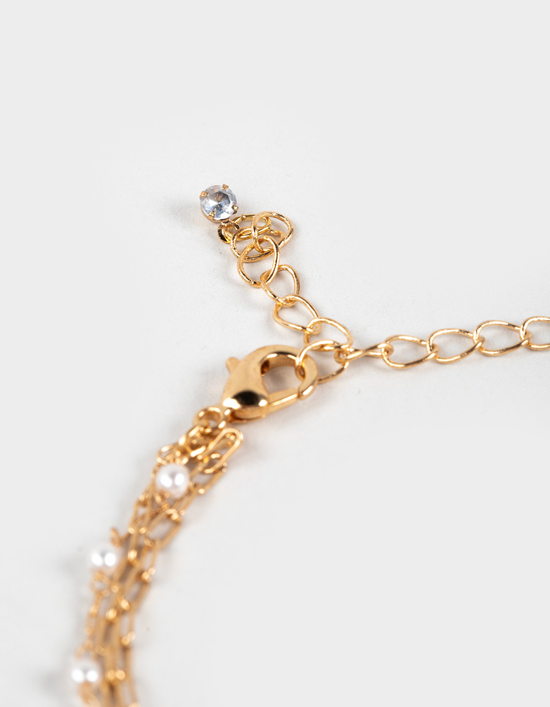 FULL TILT Layered Pearl/Cross Necklace image number 3