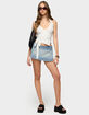 EDIKTED Roswin Wrap Denim Mini Skort image number 5