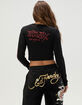 ED HARDY Cross Womens Long Sleeve Baby Tee image number 2