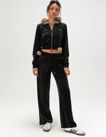 TRUE RELIGION Velour Womens Straight Leg Pants Primary Image