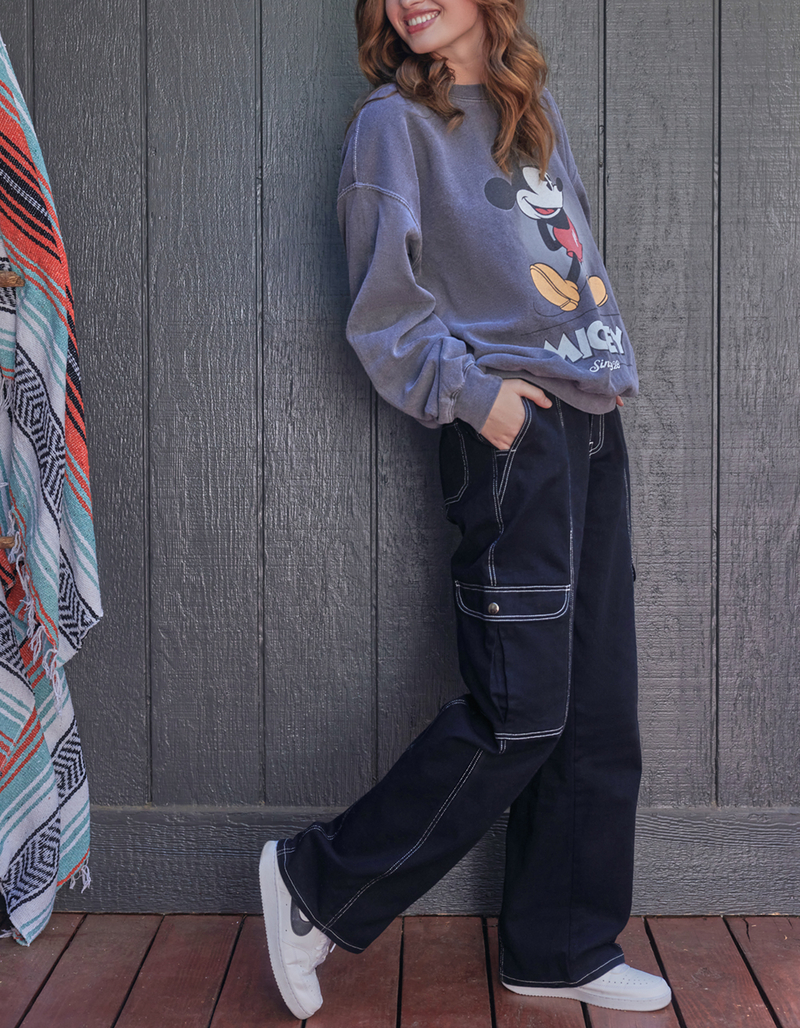 RSQ Womens Smock Waist Loose Cargo Pants image number 0