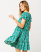 PATRONS OF PEACE Floral Teal Green Dress image number 3
