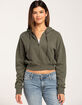TILLYS Cropped Zip-Up Womens Hoodie image number 1