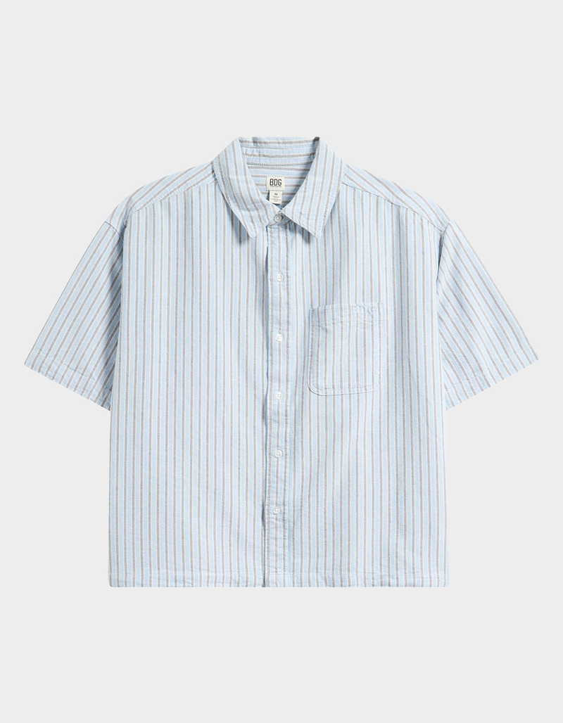 BDG Urban Outfitters Stripe Mens Boxy Button Up Shirt image number 0
