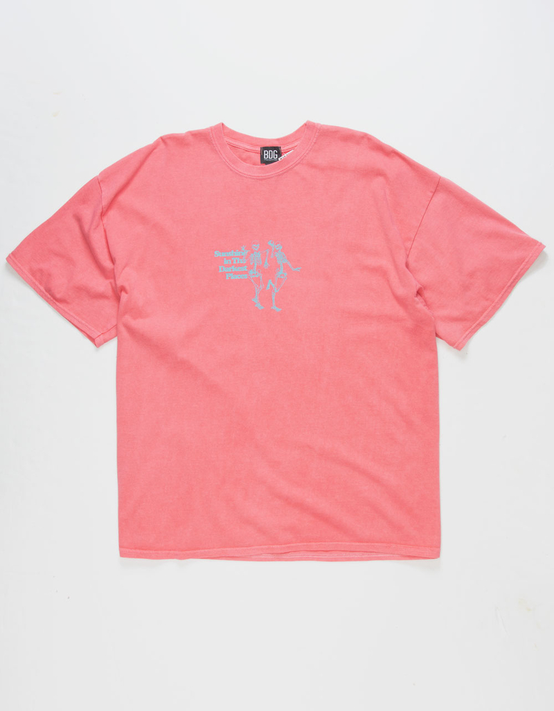 BDG Urban Outfitters Skeleton Flowers Mens Tee image number 1