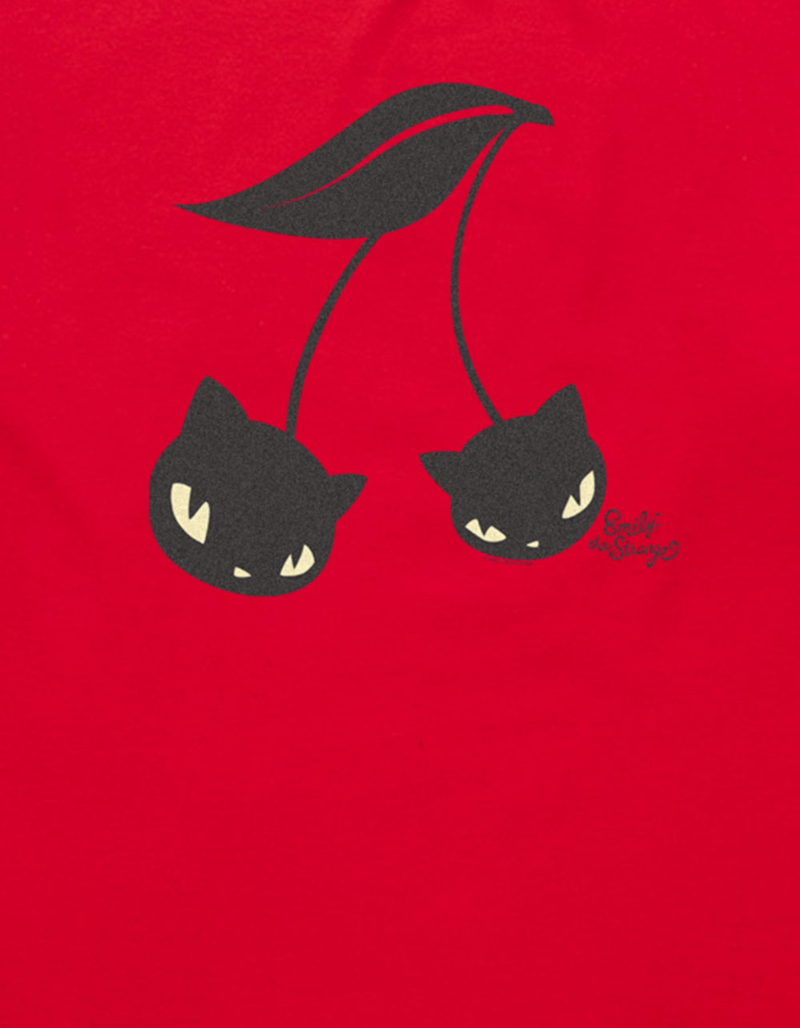 EMILY THE STRANGE Cherry Kitty Unisex Tee image number 1