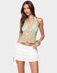 EDIKTED Lace Split Front Backless Top image number 1