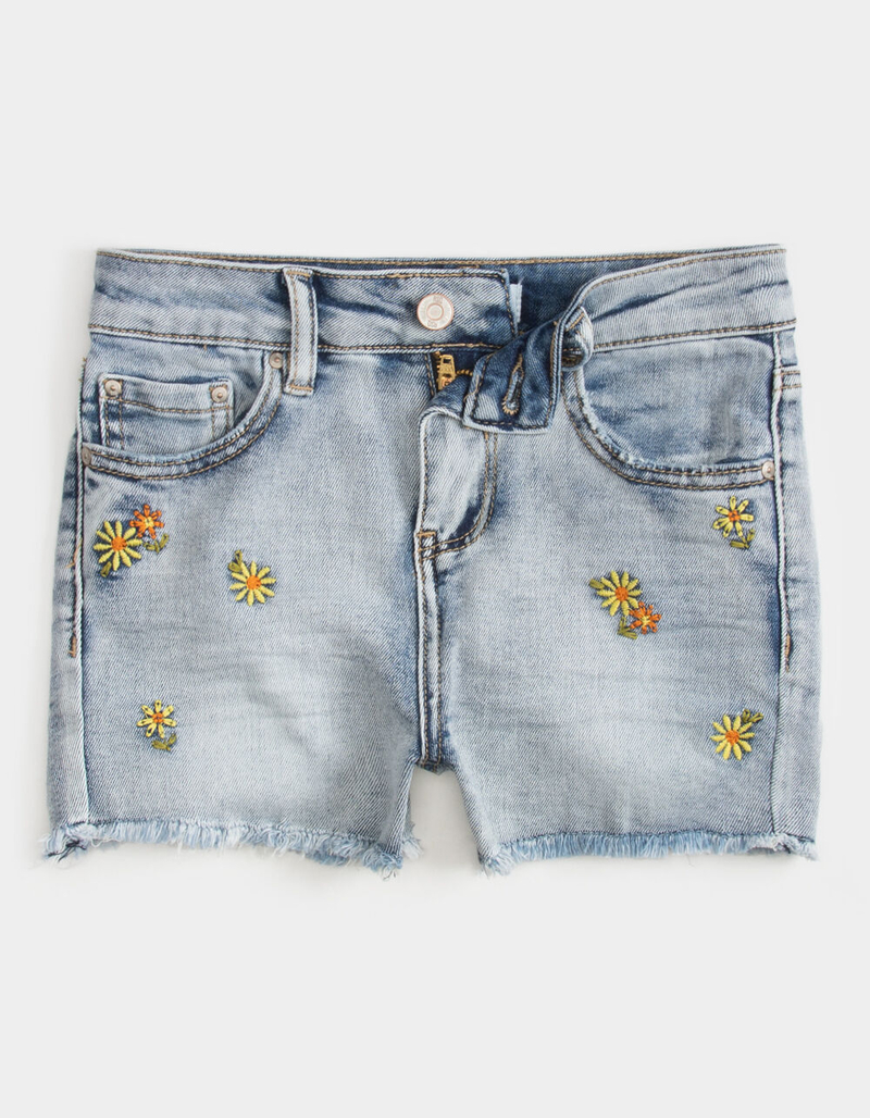 RSQ Floral Embroidery Girls Denim Shorts image number 0