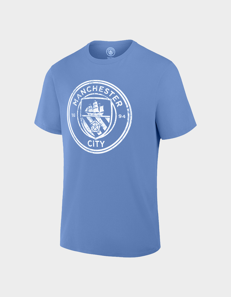 MANCHESTER CITY F.C. Logo Distressed Mens Tee image number 0