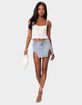 EDIKTED Slits 4 Dayz Denim Mini Skirt image number 2