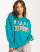 NFL Miami Dolphins Embroidered Womens Crewneck Sweatshirt image number 1