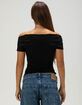 FULL TILT New York City Womens Off The Shoulder Tee image number 4