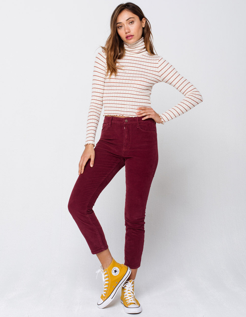 IVY & MAIN Stripe Womens Turtleneck Top image number 4