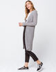 MIMI CHICA Textured Knit Drop Shoulder Womens Gray Cardigan image number 2