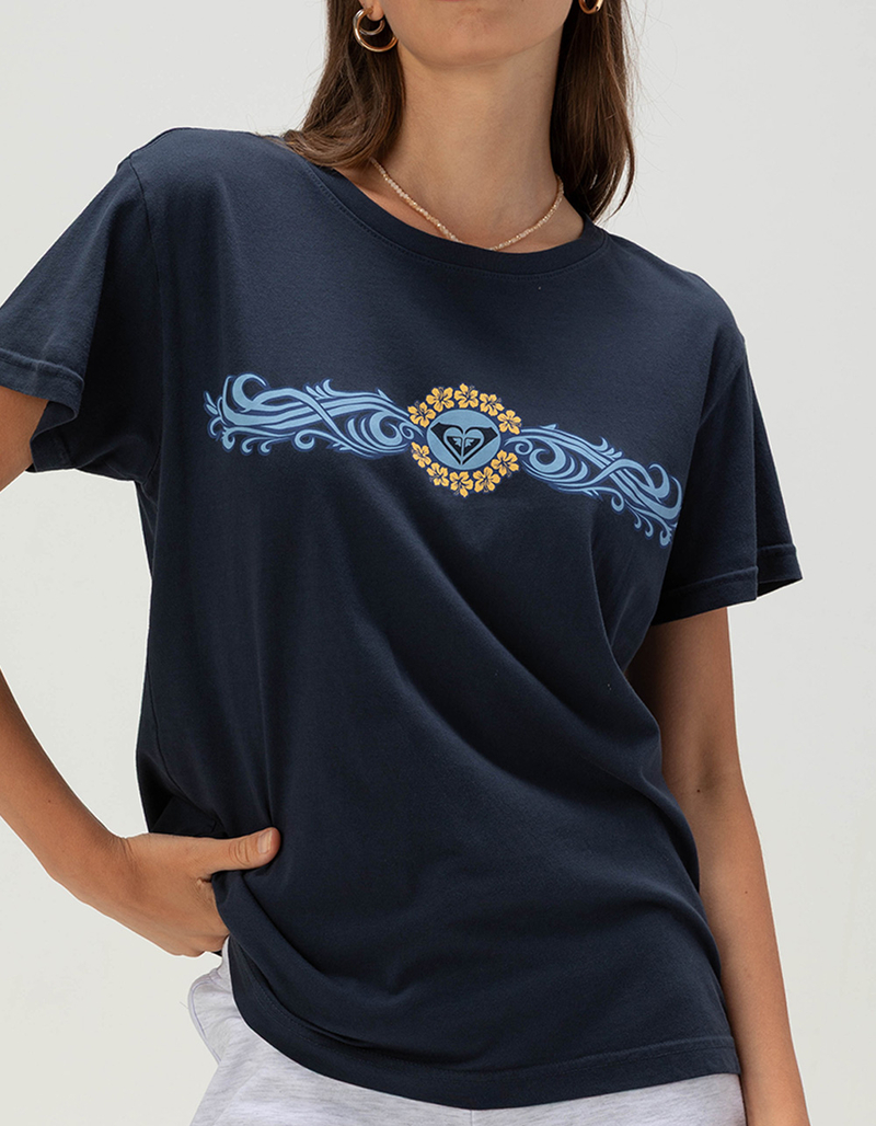 ROXY Hibiscus Tribal Womens Boyfriend Tee image number 2
