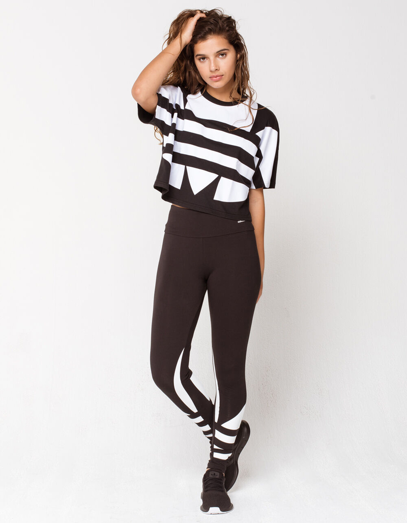 ADIDAS Large Logo Black Womens Leggings image number 0