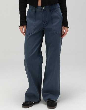 RSQ Womens Mid Rise Pointed Pockets Twill Pants Alternative Image